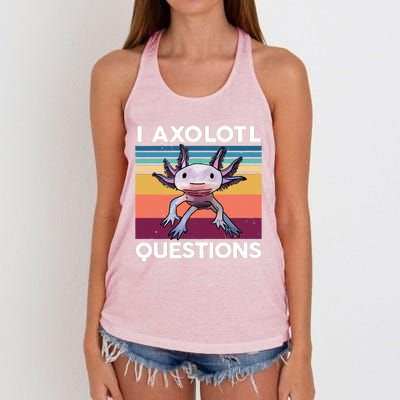 I Axolotl Questions Cute Axolotl Women's Knotted Racerback Tank