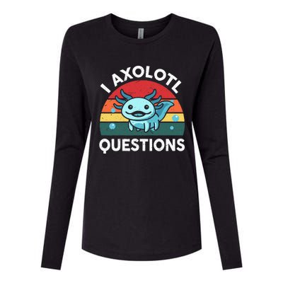 I Axolotl Questions Cute Axolotl Womens Cotton Relaxed Long Sleeve T-Shirt