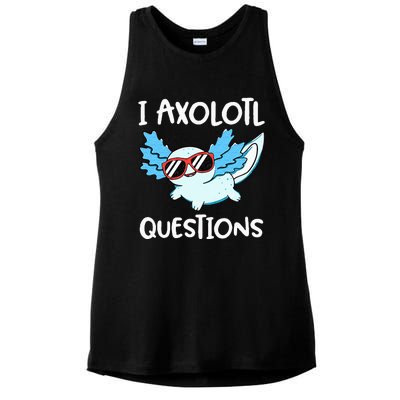 I Axolotl Questions Cute Kawaii Axolotl Anime Girls Ladies PosiCharge Tri-Blend Wicking Tank