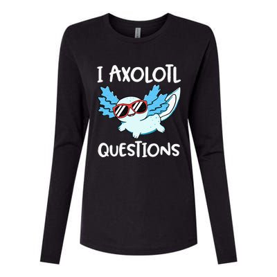 I Axolotl Questions Cute Kawaii Axolotl Anime Girls Womens Cotton Relaxed Long Sleeve T-Shirt