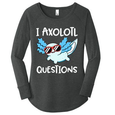 I Axolotl Questions Cute Kawaii Axolotl Anime Girls Women's Perfect Tri Tunic Long Sleeve Shirt