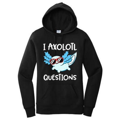 I Axolotl Questions Cute Kawaii Axolotl Anime Girls Women's Pullover Hoodie