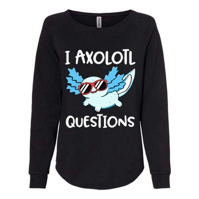 I Axolotl Questions Cute Kawaii Axolotl Anime Girls Womens California Wash Sweatshirt