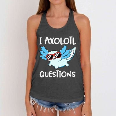 I Axolotl Questions Cute Kawaii Axolotl Anime Girls Women's Knotted Racerback Tank