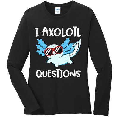 I Axolotl Questions Cute Kawaii Axolotl Anime Girls Ladies Long Sleeve Shirt