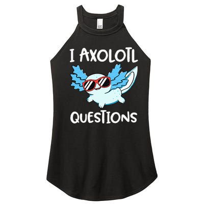 I Axolotl Questions Cute Kawaii Axolotl Anime Girls Women's Perfect Tri Rocker Tank