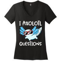 I Axolotl Questions Cute Kawaii Axolotl Anime Girls Women's V-Neck T-Shirt