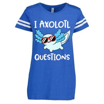 I Axolotl Questions Cute Kawaii Axolotl Anime Girls Enza Ladies Jersey Football T-Shirt