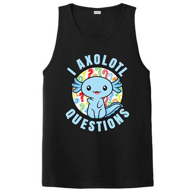 I Axolotl Questions Funny Blue Axolotl Kawaii PosiCharge Competitor Tank