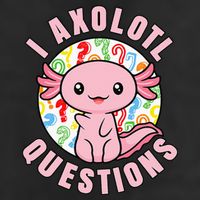 I Axolotl Questions Funny Pink Axolotl Kawaii 7 Panel Mesh Trucker Snapback Hat