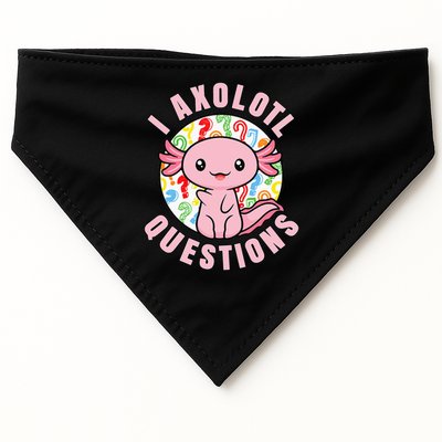 I Axolotl Questions Funny Pink Axolotl Kawaii USA-Made Doggie Bandana