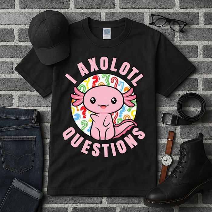 I Axolotl Questions Funny Pink Axolotl Kawaii Tall T-Shirt
