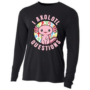 I Axolotl Questions Funny Pink Axolotl Kawaii Cooling Performance Long Sleeve Crew