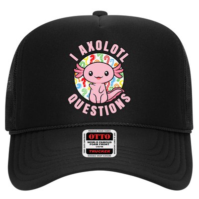 I Axolotl Questions Funny Pink Axolotl Kawaii Trucker Hat
