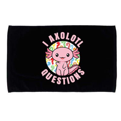 I Axolotl Questions Funny Pink Axolotl Kawaii Microfiber Hand Towel