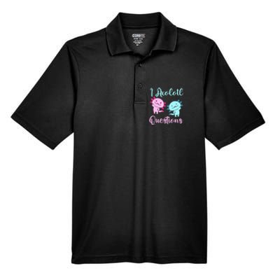 I Axolotl Questions Cute Axolotl For Axolotl Lovers Men's Origin Performance Pique Polo