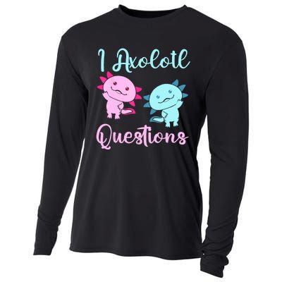 I Axolotl Questions Cute Axolotl For Axolotl Lovers Cooling Performance Long Sleeve Crew