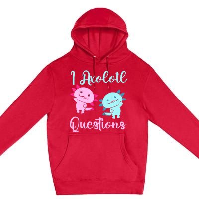 I Axolotl Questions Cute Axolotl For Axolotl Lovers Premium Pullover Hoodie