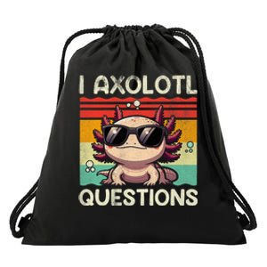 I Axolotl Questions Drawstring Bag