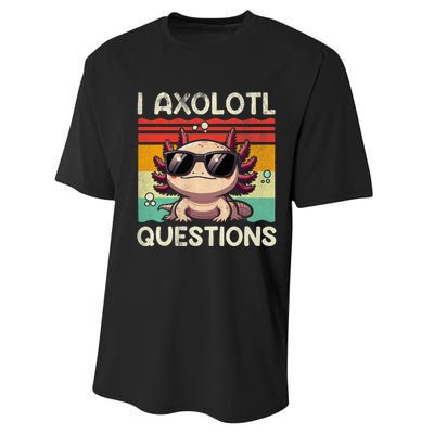 I Axolotl Questions Performance Sprint T-Shirt