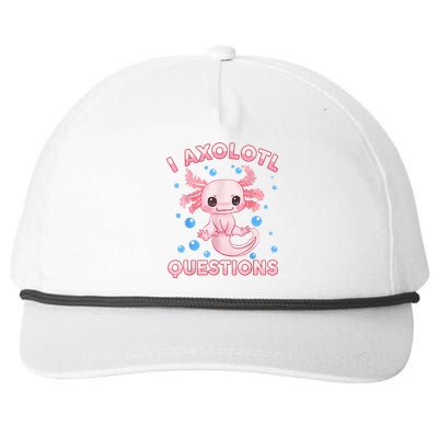 I Axolotl Questions Cute Axolotl-Shirt     Snapback Five-Panel Rope Hat