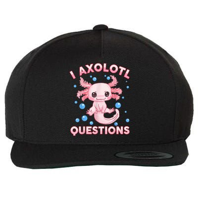 I Axolotl Questions Cute Axolotl-Shirt     Wool Snapback Cap