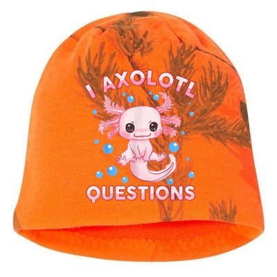 I Axolotl Questions Cute Axolotl-Shirt     Kati - Camo Knit Beanie