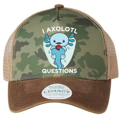 I Axolotl Questions Cute Axolotl Kawaii Legacy Tie Dye Trucker Hat
