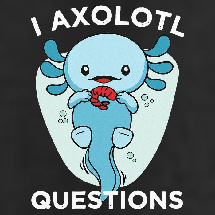 I Axolotl Questions Cute Axolotl Kawaii Garment-Dyed Fleece Hoodie