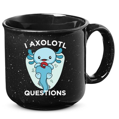 I Axolotl Questions Cute Axolotl Kawaii 15oz Campfire Ceramic Mug