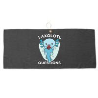 I Axolotl Questions Cute Axolotl Kawaii Large Microfiber Waffle Golf Towel