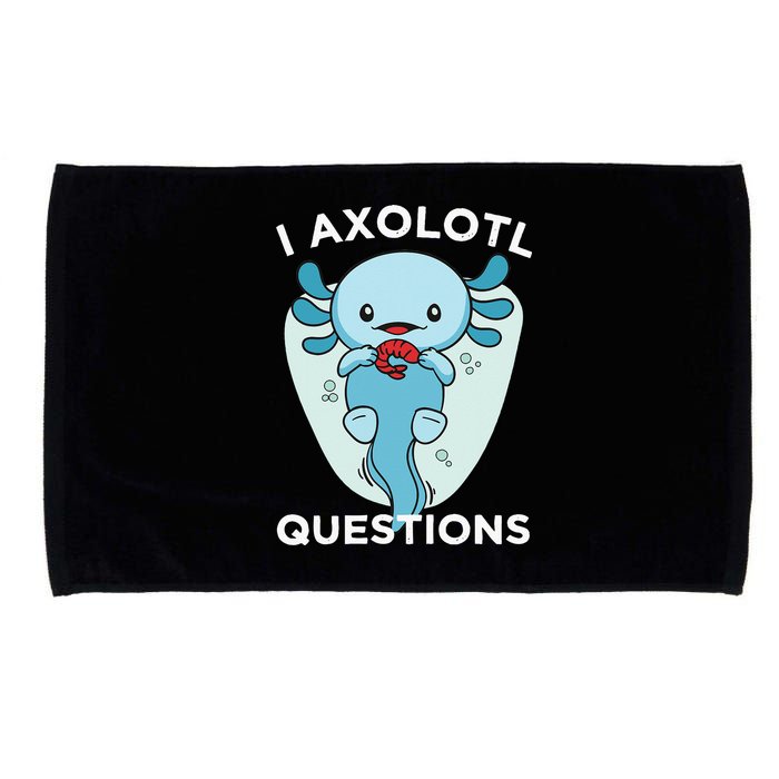 I Axolotl Questions Cute Axolotl Kawaii Microfiber Hand Towel
