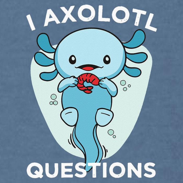 I Axolotl Questions Cute Axolotl Kawaii Garment-Dyed Sweatshirt