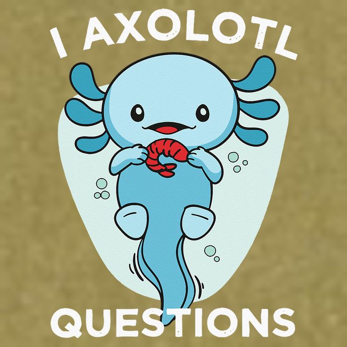 I Axolotl Questions Cute Axolotl Kawaii Garment-Dyed Women's Muscle Tee