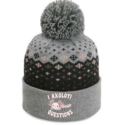 I Axolotl Questions Girl Adult Teens Cute Funny Axolotl The Baniff Cuffed Pom Beanie