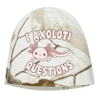 I Axolotl Questions Girl Adult Teens Cute Funny Axolotl Kati - Camo Knit Beanie