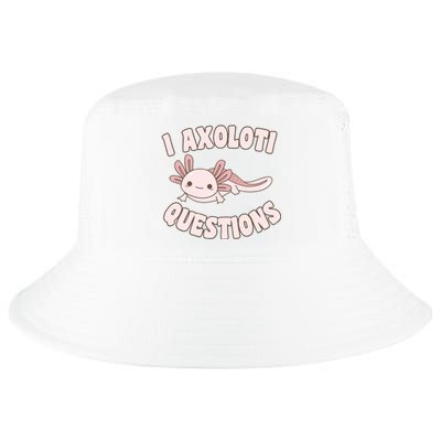 I Axolotl Questions Girl Adult Teens Cute Funny Axolotl Cool Comfort Performance Bucket Hat