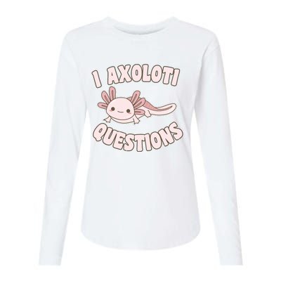 I Axolotl Questions Girl Adult Teens Cute Funny Axolotl Womens Cotton Relaxed Long Sleeve T-Shirt