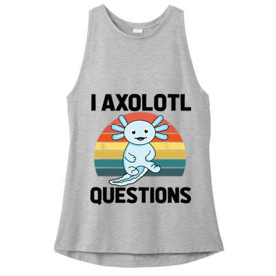 I Axolotl Questions Ladies PosiCharge Tri-Blend Wicking Tank