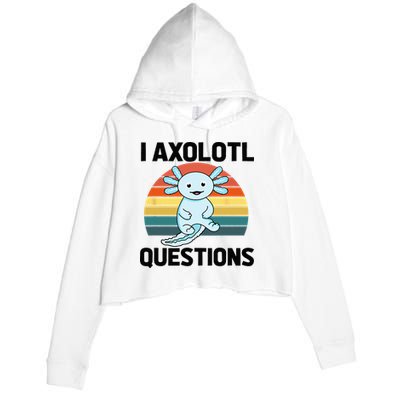 I Axolotl Questions Crop Fleece Hoodie