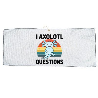 I Axolotl Questions Large Microfiber Waffle Golf Towel