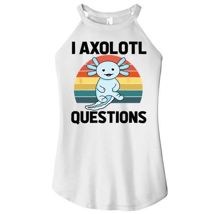 I Axolotl Questions Women's Perfect Tri Rocker Tank