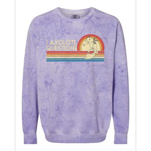 I Axolotl Questions Axolotl Animal Colorblast Crewneck Sweatshirt