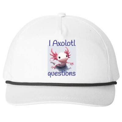 I Axolotl Questions Snapback Five-Panel Rope Hat