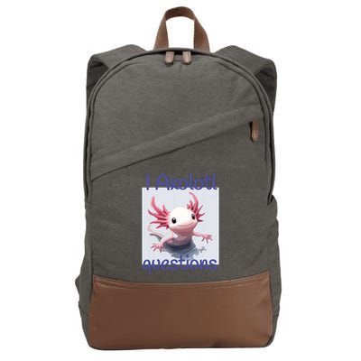 I Axolotl Questions Cotton Canvas Backpack