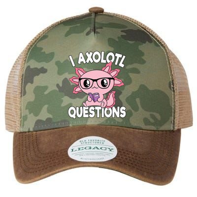 I Axolotl Questions Mexican Salamander Pink Axolotl Legacy Tie Dye Trucker Hat