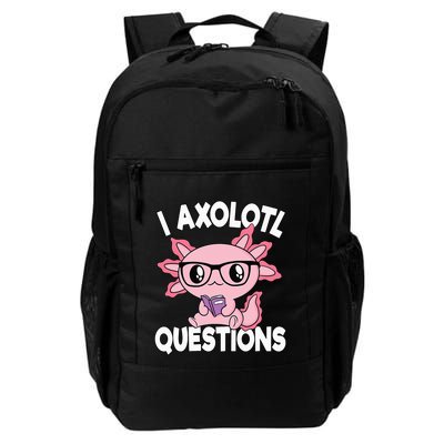 I Axolotl Questions Mexican Salamander Pink Axolotl Backpack