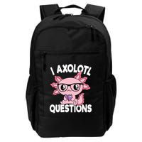 I Axolotl Questions Mexican Salamander Pink Axolotl Backpack