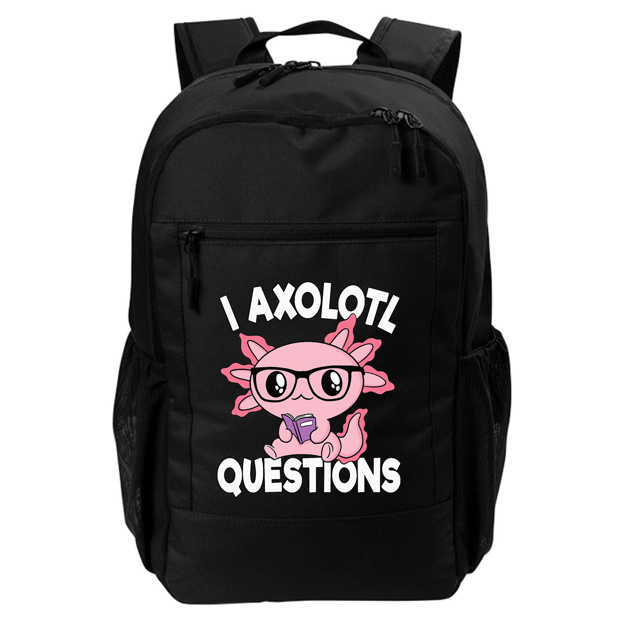 I Axolotl Questions Mexican Salamander Pink Axolotl Backpack