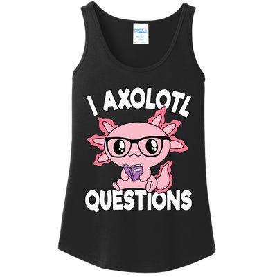 I Axolotl Questions Mexican Salamander Pink Axolotl Ladies Essential Tank